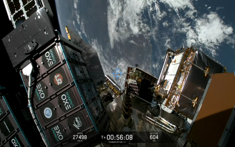 Screenshot of the exact moment the CuBy-4 satellite separates.