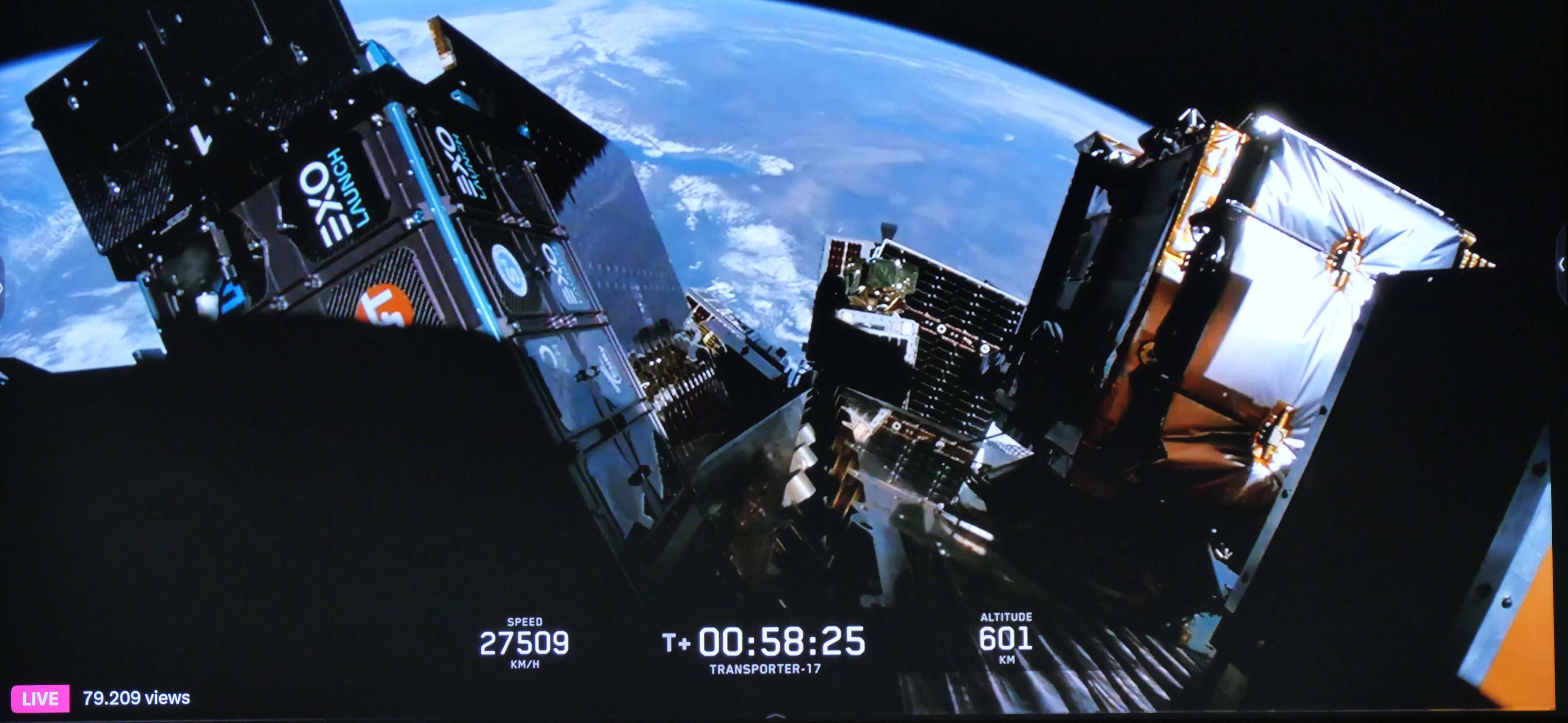 Successful separation of the satellites into orbit