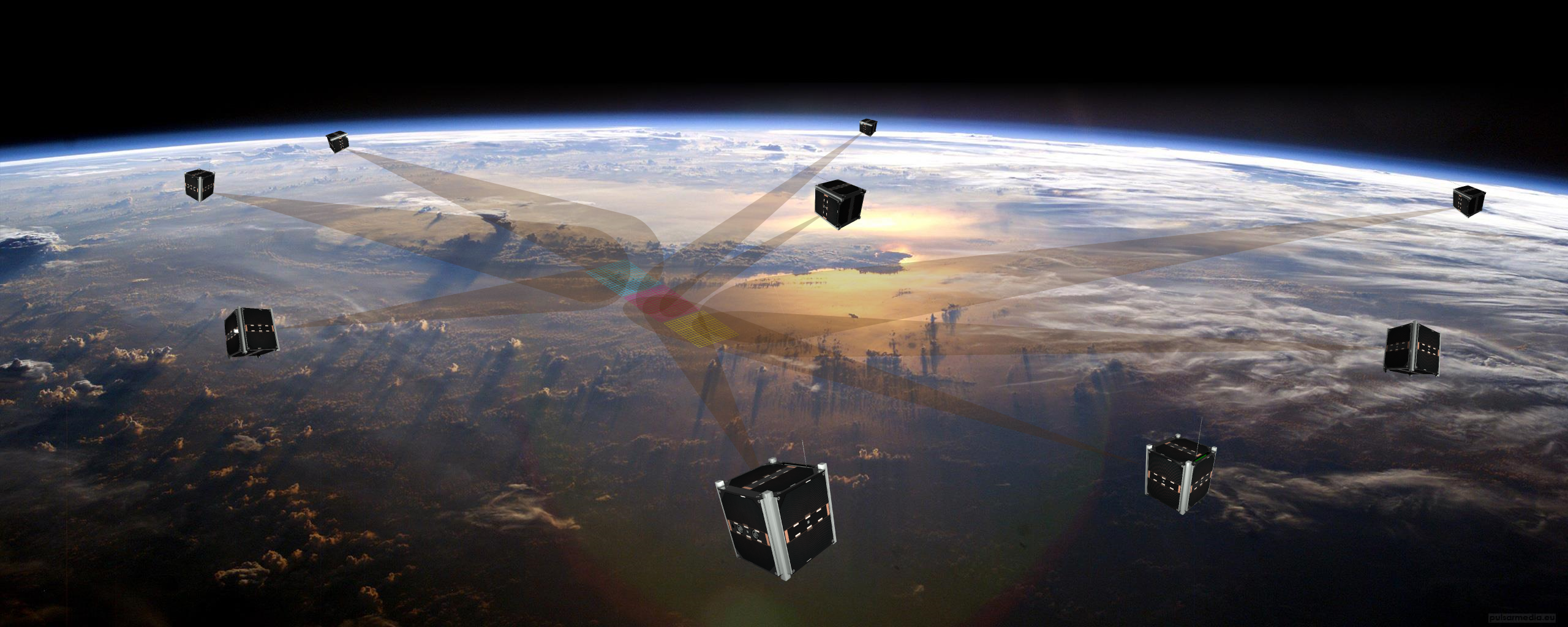 Earth observation by a formation of small satellites