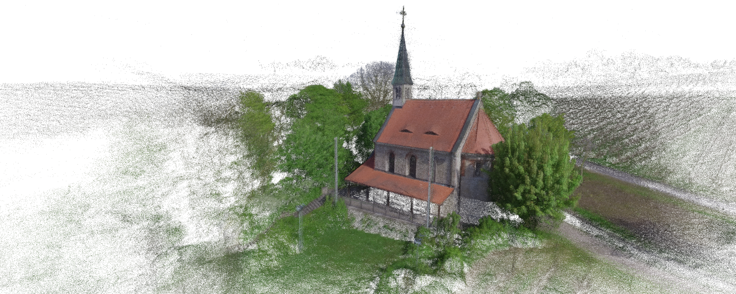 DEALS3D: Photogrammetrisch erzeugte Punktwolke der Maria-Schmerz-Kapelle in Randersacker