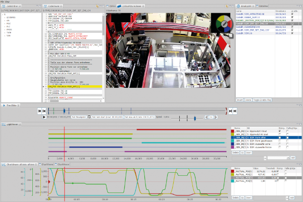 User interface for the integrated view on sensor and video data